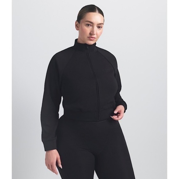 NWOT Nike Skims Matte Tricot Womens Track Jacket Black Size Small